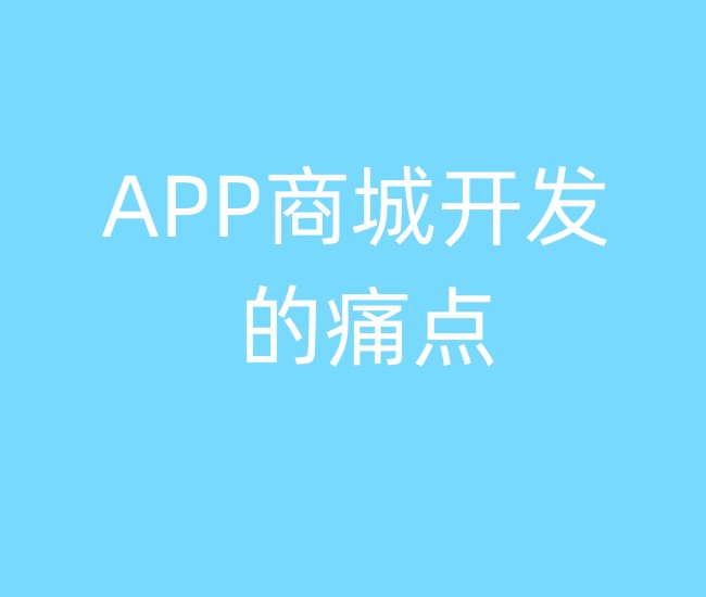 APP商城開發(fā)的痛點(diǎn)